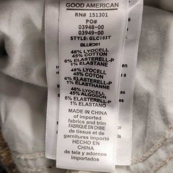 GOOD AMERICAN Good Legs High Waist Distressed Crop Skinny Jeans Size 6 / 29 - Picture 8 of 14